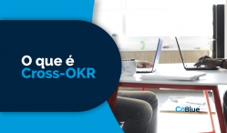 o que é cross okr, reunião de pessoas trabalhando com notebooks