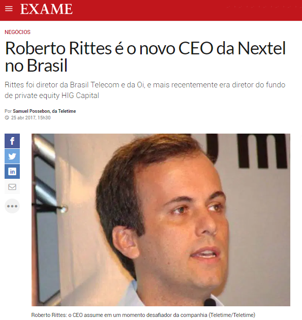 print com materia da exame sobre roberto rittes